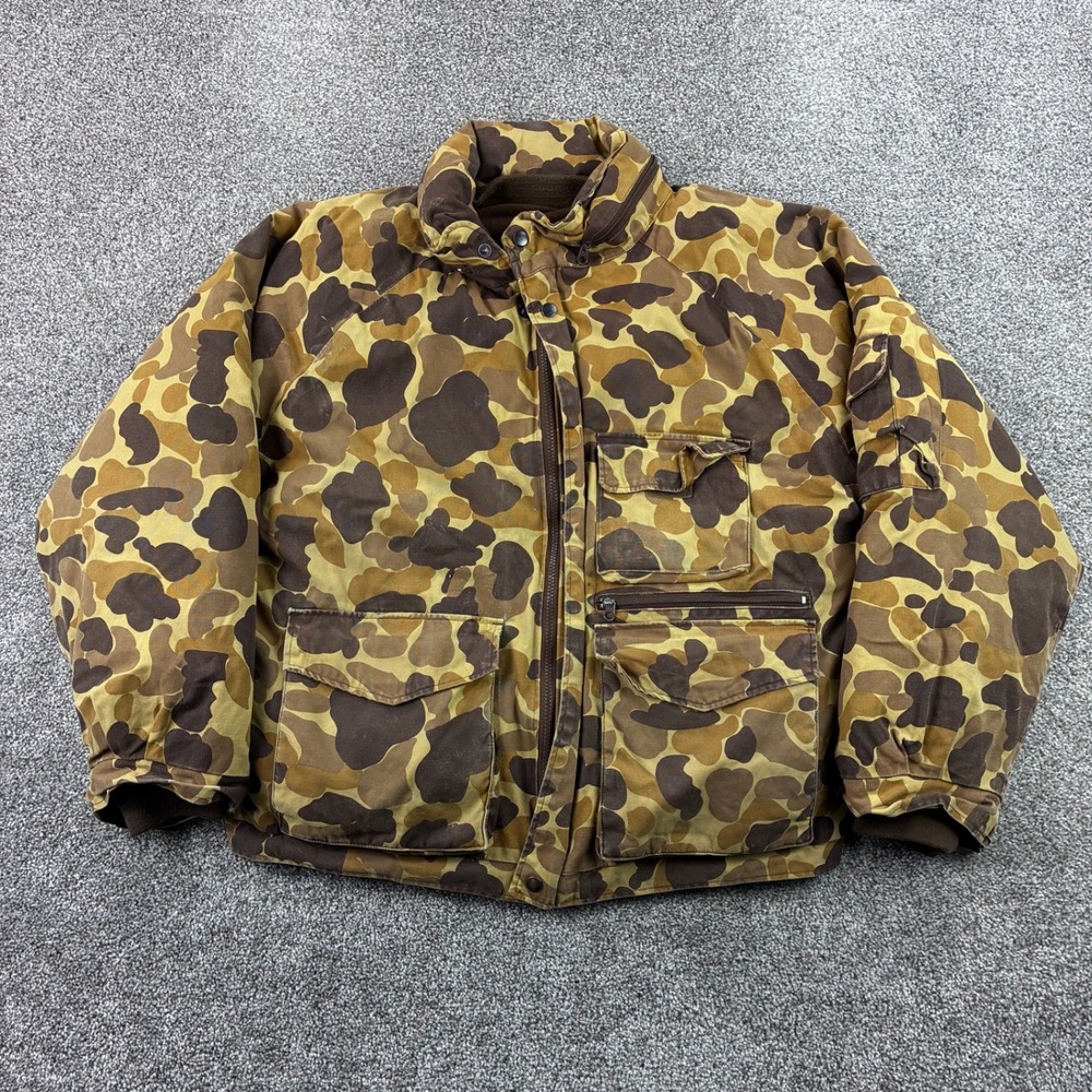Vintage Bushmaster Hunting Jacket Mens XL Duck Camo Brown 3in1 Puffer Insulated